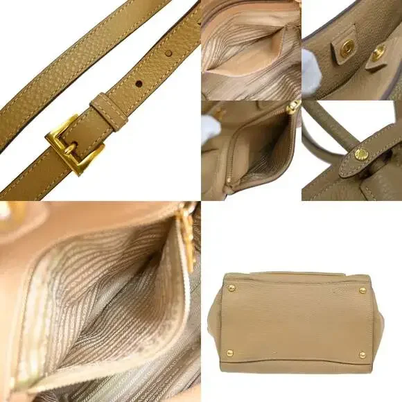 Prada Vitello Daino Front Pocket Wing Convertible Tote Beige - Picture 5 of 6